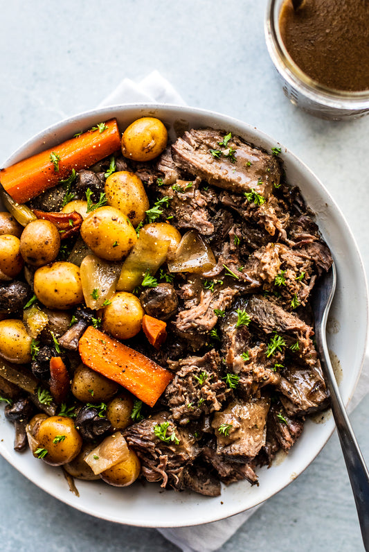 Slow Cooker Garlic Herb Pot Roast
